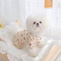 [COD] and summer cartoon full print puppies bag belly clothes cat four-legged air-conditioning pet home