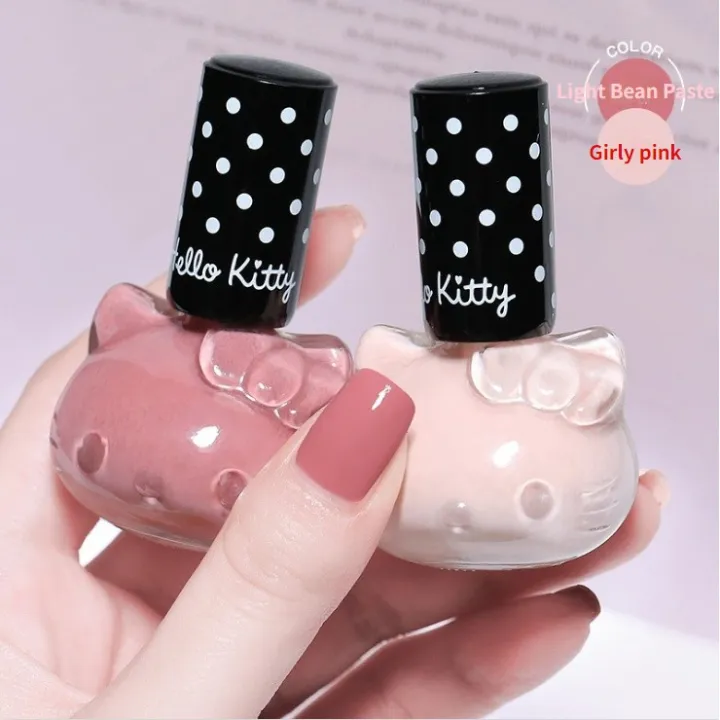 ✪2021 new hello kitty nail polish free baking quick-drying non-peelable nail  set☞ | Lazada PH