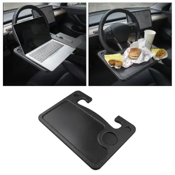 Auto Steering Wheel Desk, Car Travel Table for iPad, Laptop, Tablet Or  Notebook, Food Eating Hook On Steering Wheel Tray, for Constant Travelers,  Fits Most Vehicles Steering Wheels
