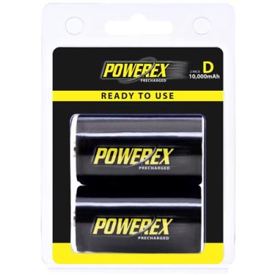 ถ่านชาร์จ Size D Powerex 10,000 mAh - Black (แพค 2 ก้อน)