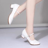 hot【DT】 Dance-Shoes for Woman Ladies Latin Ballroom Practise Dancing Shoes Closed Toe Soft Rubber Sole