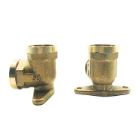 1PC Female 1/2 to 1/2 Female Brass Thick Elbow With Fixed Base Pipe Fitting