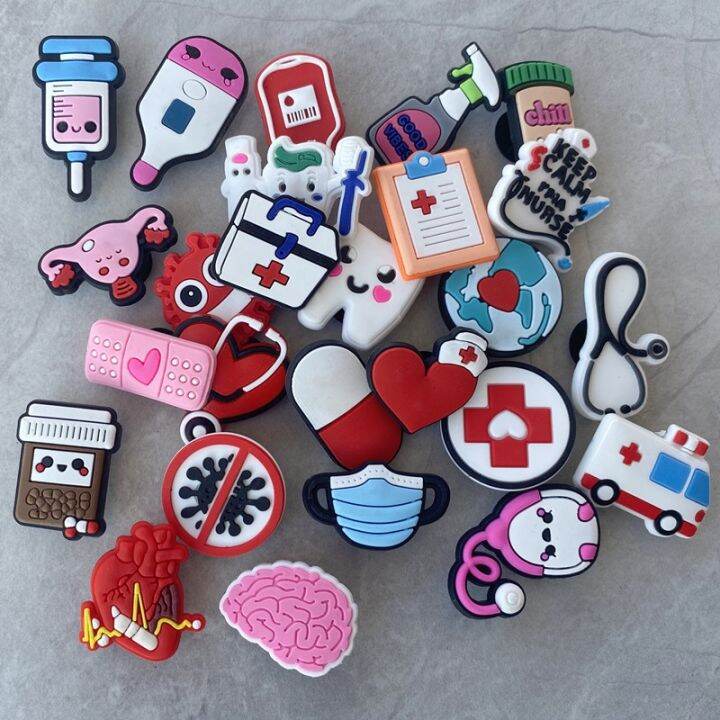 Cartoon Nurse Medical Jibbitz Charm Medicine Ambulance Jibits Crocs ...