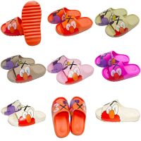 Mens Summer Slides Breathable Cool Beach Sandals Flip Flops Fish Mouth Men &amp; Women Slippers Lightweight Graffiti Big Size 35-46 House Slippers