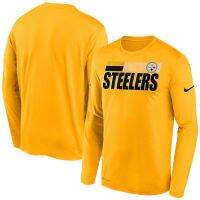 ? NFL Mens SteelersTeam T-Shirt Steelers Football Team American Long Sleeve Training Quick Dry