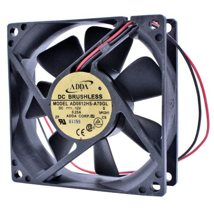 lz-cooling-revolution-ad0812hs-a70gl-8cm-80mm-fan-8025-12v-0-25a-brand-new-original-2-line-air-volume-chassis-cooling-fan