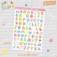 DADDY | Alphabet Cherry Pink Sticker สติ๊กเกอร์ตัวอักษร A-Z