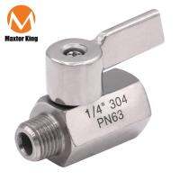 MK 1/8" 1/4" 3/8" 1/2" 3/4" / 1" Stainless Steel Mini Ball Valve NPT Female Male Thread SUS304