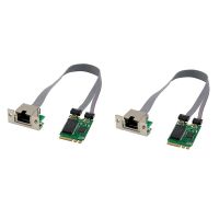 2X Mini PCIE Network Card M.2 A+E to RTL8111F Gigabit Ethernet Card Single Port RJ45 Ethernet Network Card