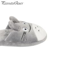 Totoro รองเท้าแตะคู่รักรูปแมวน่ารักสำหรับผู้หญิง/ผู้ชายรองเท้าสำหรับใส่ในบ้านห้องนอนรองเท้าฤดูหนาวอบอุ่นใส่สบาย