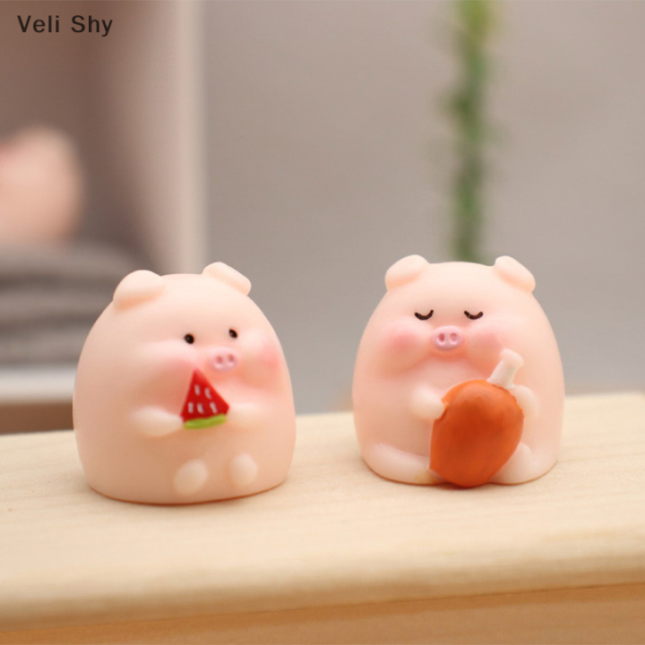 veli-shy-โมเดลสัตว์ตุ๊กตาหมูน่ารักขนาดเล็ก-อุปกรณ์ประดับตกแต่งภูตประจำสวนขนาดเล็กตกแต่งบ้านภูมิทัศน์ขนาดเล็กมอส