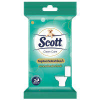 ( X 10 )  *Free Shipping * SCOTT - Clean Care Moist Toilet Wipes 10sheets/pack *ส่งฟรี* SCOTT สก๊อตต์ คลีนแคร์ มอยส์ ทอยเล็ท ไวพ์ ทิชชูเปียกสำหรับเข้าห้องน้ำ 10แผ่น/แพ็ค