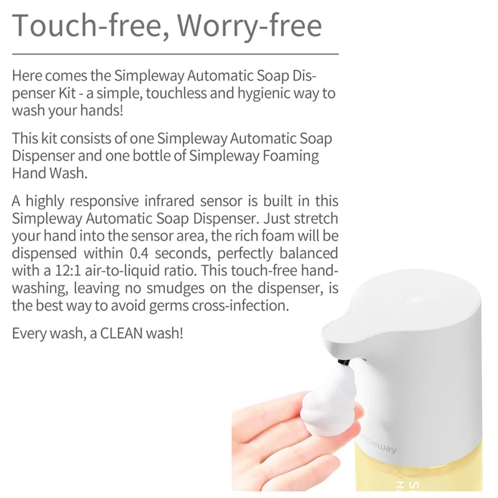 Ready Stock]Xiaomi Simpleway soap dispenser Refill pack 300ml | Lazada