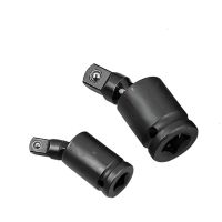 1/2pcs 3/8 1/4 Universal Impact Joint Set Ball Type Swivel Socket Wrench Adapter Converter Drive Reducer For Car Repairing