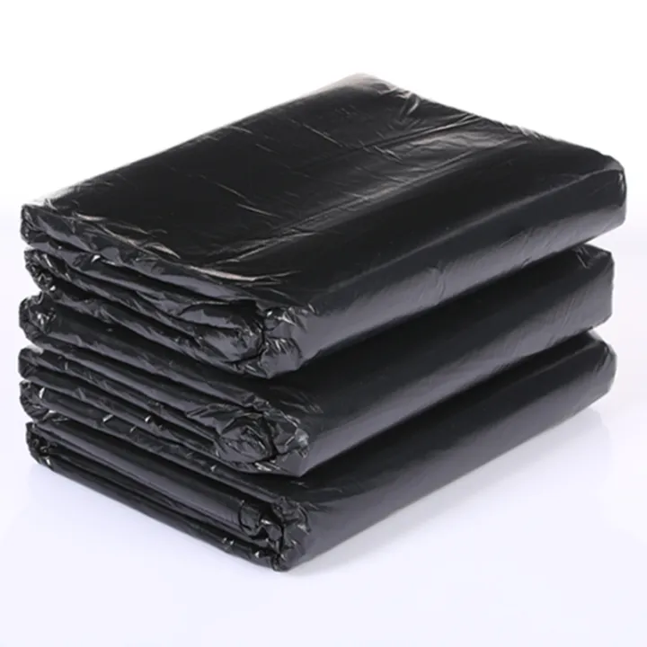 Thick black garbage bags Hotel property sanitation large size flat