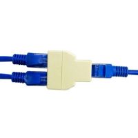 【cw】 2pcs RJ45 Splitter 1 to 2 Female Port CAT5 CAT6 LAN Ethernet Sockt Network Connections 【hot】 !