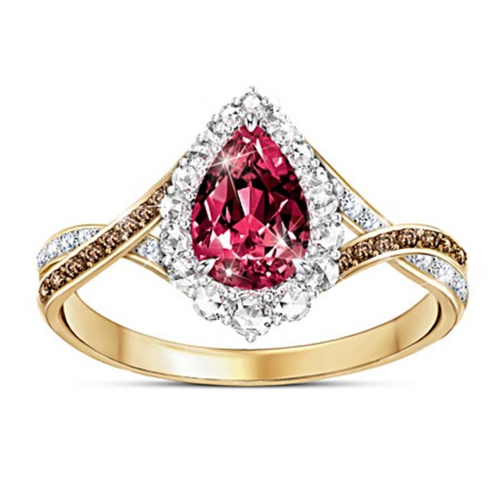 cod-ยูนเถา-แหวนเพชรรูปหัวใจแฟชั่นหรูหราเจ้าสาวงานแต่งงานหมั้นเสน่ห์แหวนทับทิมของขวัญเครื่องประดับ