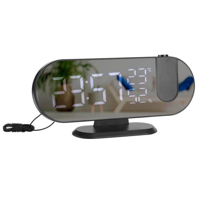 LED Projection Clock, 180 Degree Projector Digital Alarm Clock 150mAh