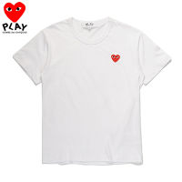 COMME Des Garcons เสื้อยืดสำหรับผู้หญิง,เสื้อยืดผู้ชายเสื้อยืดเสื้อคอตตอนแท้แขนสั้นเสื้อผ้าคู่รักสไตล์น่ารักใส่สบายๆนุ่มสบาย