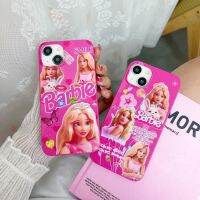 -Candyy.case- เคสสกรีนลายบาร์บี้น่ารัก TPUนิ่ม กันกระแทก สีชมพูหวาน สำหรับ11 12 14Max 13Pro 14Plus  7 Plus X XR ทุกรุ่น #407