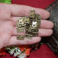 Bronze Tone Cabinet Door Luggage Mini Hinge4 Holes DecorFurniture DecorationAntique Vintage Old Style12x13mm100Pcs