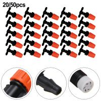 50pcs Garden Irrigation Nozzle Drip Adjustable System Watering Sprinklers Emitter Dripper Spray