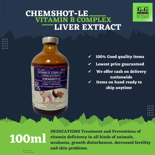 [G&G AGRIVET] 1 BOTTLE CHEMSHOTLE / SOLUTION FOR INJECTION/ VIT B