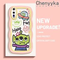 Chenyyka เคสสำหรับ Huawei P20 P20 Pro เคสสีสันสดใสลายสัตว์ประหลาดต่างดาวน่ารักขอบคลื่นครีม เคสมือถือกันกระแทกแบบใสนิ่ม เคสใสลายกล้องถ่ายรูปที่สร้างสรรค์เรียบฝาครอบป้องกันซิลิโคน