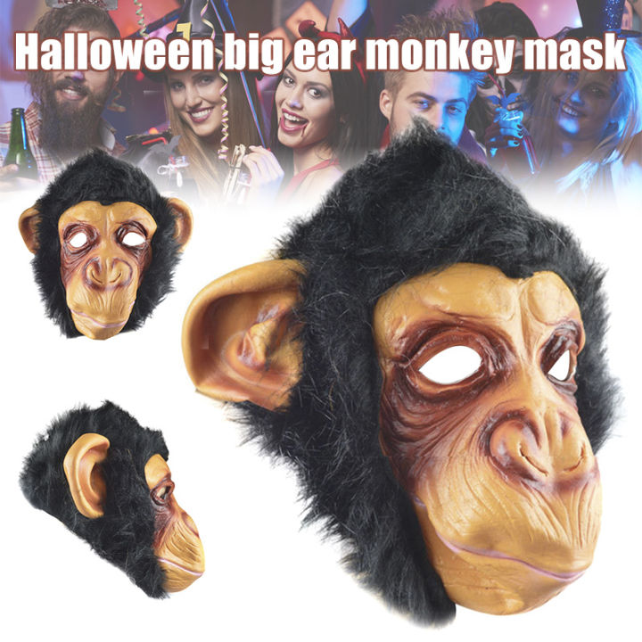 ready-stock-halloween-monkey-mask-realistic-adult-chimp-mask-chimp-maks-costume-cosplay