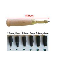 【CC】 Hollow Punch Puncher Multifunctional Leather Carving Punching Pin Inflation round