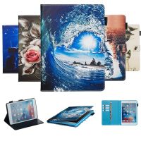 【cw】 Leather for ipad pro 10.5 case 2017 2019 Stand Smart Fashion Printed Wallet Protective Skin air 3 Funda ！