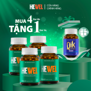 Combo 4 hộp Hewel 30 viên tặng 1 hộp Qik Hair For Men 15 viên HEWEL bổ gan