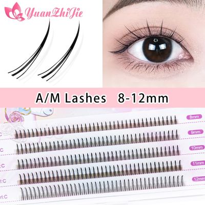 A/M Shaped Spikes Lashes Professional Makeup Individual Cluster Fans Natural Fluffy Eyelashes 3D Mink False Eyelash Extension