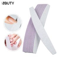 INBUTY Professional Nail File 100/180 Sanding Polishing Set Double Side For Manicure Sanding Half Moon Lime Nail Tools 100/180