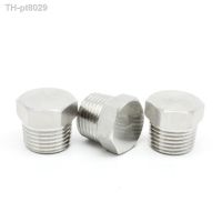 ☌  1/8 quot; 1/4 quot; 3/8 quot; 1/2 quot; 3/4 quot; 1 quot; 1-1/4 quot; 1-1/2 quot; BSPT NPT RC ZG Male 304 Stainless Steel Hex Head End Plug Pipe Fitting Coupler Connect