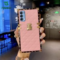 เคสโทรศัพท์หนัง PU แบบสี่เหลี่ยมหรูหรามีสไตล์สำหรับ5F OPPO Reno/รีโน2F/รีโน่2Z/เรโน3/รีโน4โปร/รีโน่4F/รีโน5โปร/รีโน่6โปร7ซ Reno เรโน6Z เรโน8โปรซิลิโคนนิ่มซูม10X พร้อมฝาหลังสายคล้อง