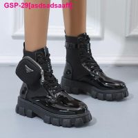 Asdsadsaaff Botas ดีโมโตซิเลต้า Platafra Punk พารามัลเฮอร์ Com Renda Cinto Sapatos Grife Bolso Botas Curtas Preta 2023