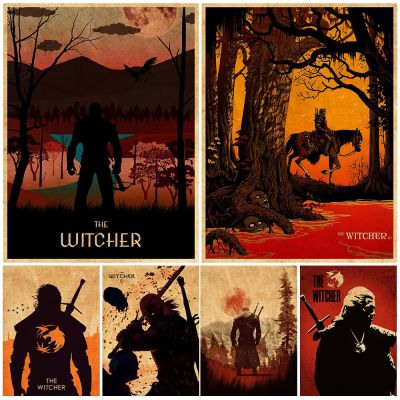 Witch Hunter Wall Art ภาพวาดผ้าใบ Gaming โปสเตอร์คาถาและ Magic พิมพ์สำหรับตกแต่งห้องนั่งเล่น Unframed