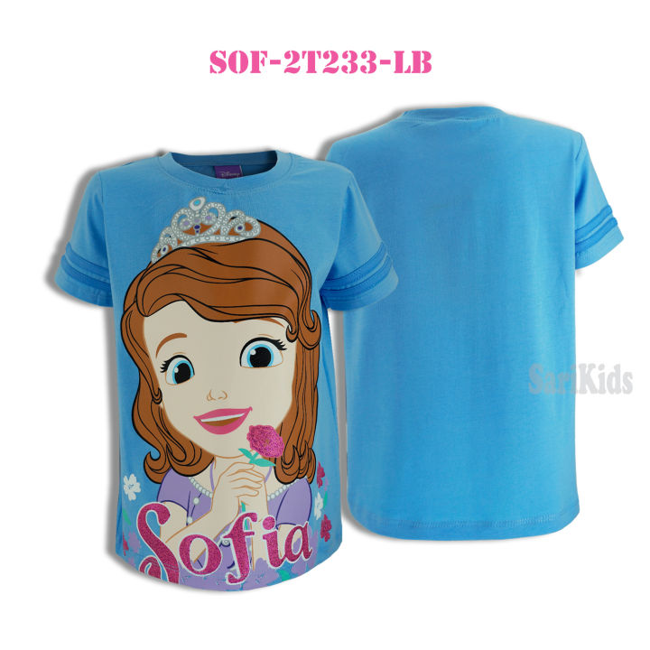 เสื้อยืดคอกลม-4-11ขวบ-sofia-ลิขสิทธิ์แท้-ผ้าคอตตอนสแปนเด็กซ์-เสื้อคอกลม-ลายการ์ตูน-โซเฟีย-เนื้อผ้าดี-นุ่มมาก