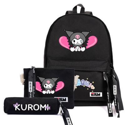 Sanrio KUROMI shoulder bag pen bag Backpack for Women Student Large Capacity Breathable Fashion Multipurpose Bags