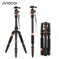 Andoer ขาตั้งกล้องอะลูมิเนียมอัลลอยแบบพกพาถอดได้,ขาตั้งกล้อง Monopod พร้อมรับน้ำหนักได้สูงสุด5กก. หัวบอลแบริ่งกระเป๋าถือแผ่นปลดเร็วสำหรับกล้องถ่ายวิดีโอถ่ายภาพทิวทัศน์