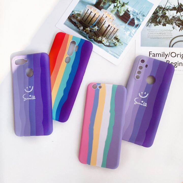 เคส-สายรุ้ง-oppo-a31-a3s-a5s-a7-a12-a15-a1k-a53-a52020-reno4-ออปโป้a15s-realme5-realmec3-f9-a92-reno2f-a93-f7-f11pro-r9s