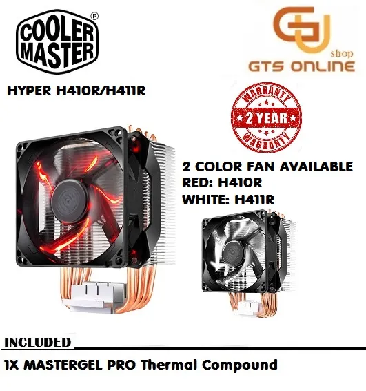 Cooler Master Hyper H411R(WHITE LED)/H410R(RED LED) Four Direct Contact
