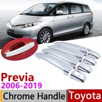 ✐❈ﺴ for Toyota Previa Tarago Estima Aeras XR50 2006 2019 Chrome Door Handle Cover Car Accessories Stickers Trim Set 2009 2013 2018