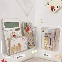 【jw】▩  Transparent Wall Storage Wall-mounted No Punch Bedside Racks Hanging Mounted Organizer