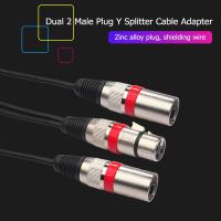 3Pin XLR Female Jack to Dual 2 Male Plug Y Splitter 30cm Adapter Cable Wire for Amplifier Speaker Headphone Mixer Headphones Accessories