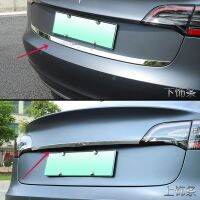 For Tesla Model 3 Car Trunk Cover Vehicle Door Protector Scuff Plate Pads Decoration Accessories Chrome Styling Stickers Trim