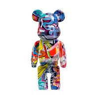 27cm Graffiti Bear Figurine Home Decoration Animal Statue Storage Money Jar Modern Room Sculpture Table Decor Statues