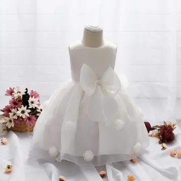 White dress for 1 deals year old baby girl