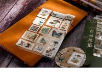 4 Designs 2 Pcsbag Vintage Retro Style Memories Stamp Collection Series Hand Account DIY Decoration Collage Material